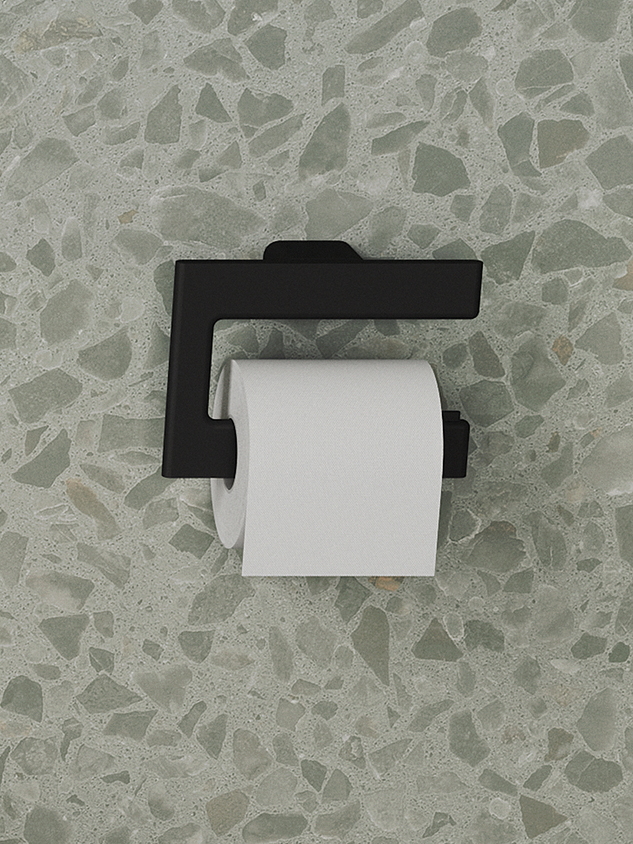 FOR Bathment Papierhalter schwarz