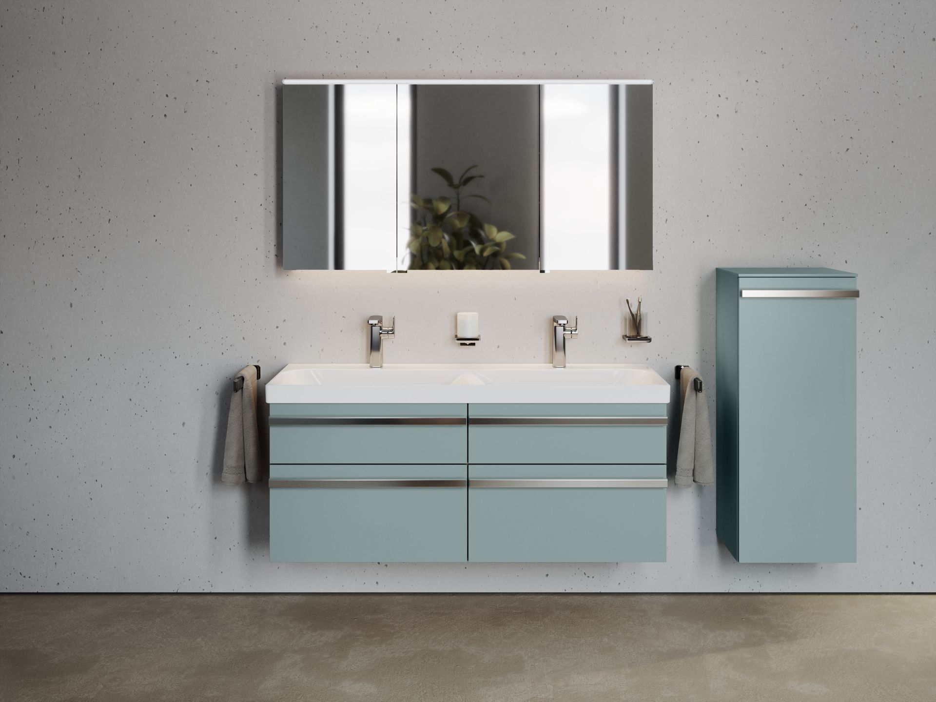 FOR MyStyle Waschtischanlage, Badmöbel Eisblau