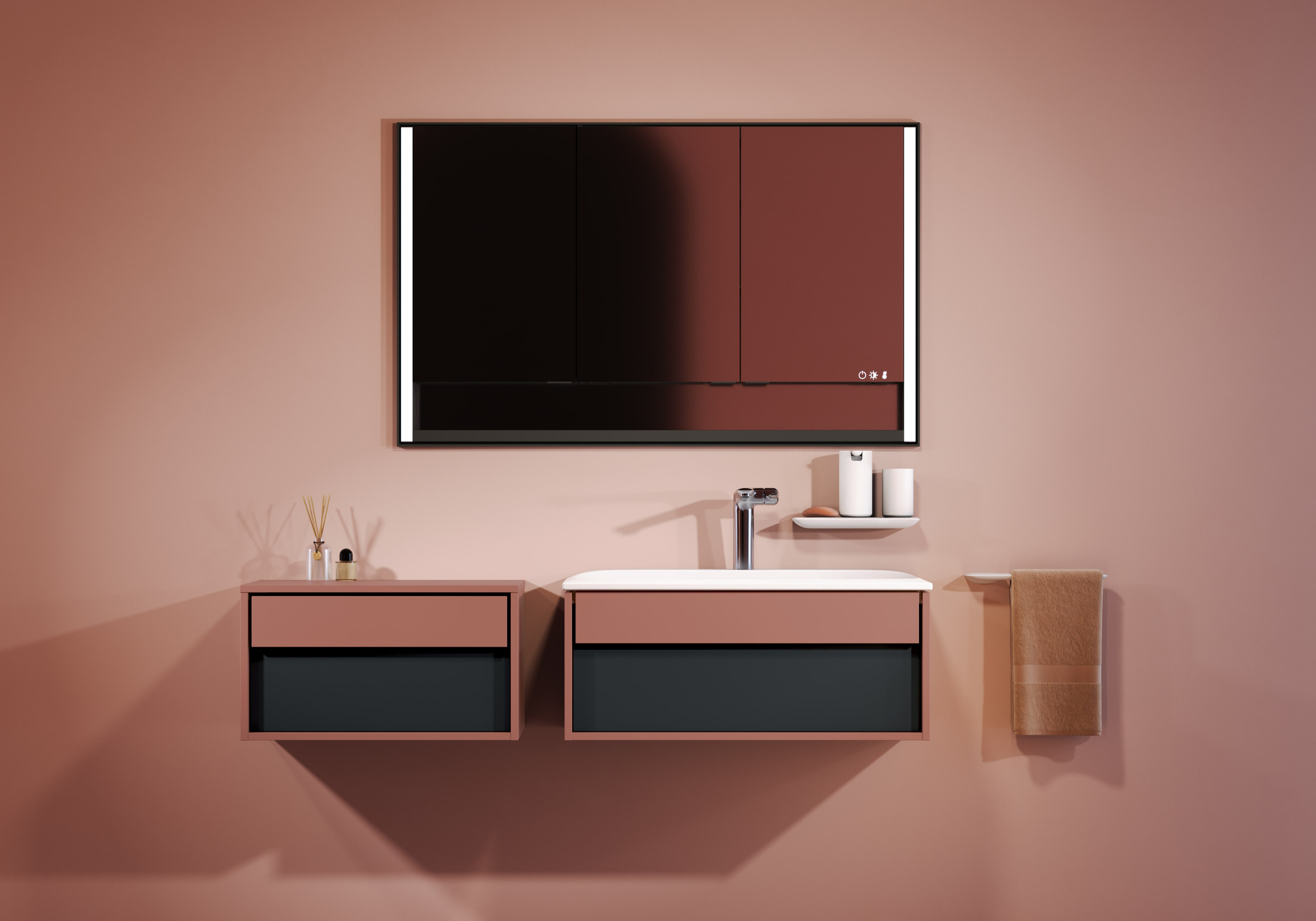 FOR Odivis Waschtischanlage Badmöbel bicolor Spiegelschrank Accessoires magnetisch IF award