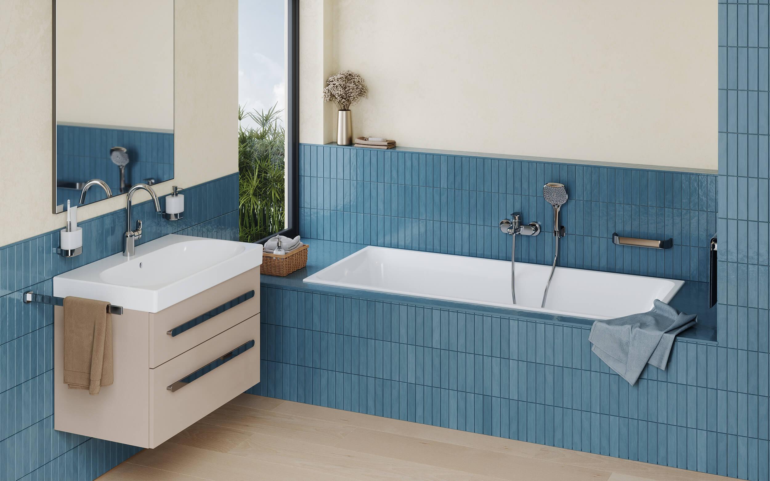 FOR Tavona Bad Waschtisch Badewanne