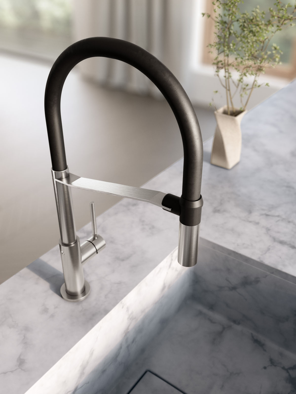 FOR Kitchen PRO Küchenarmatur PVC Schlauch Magnethalterung