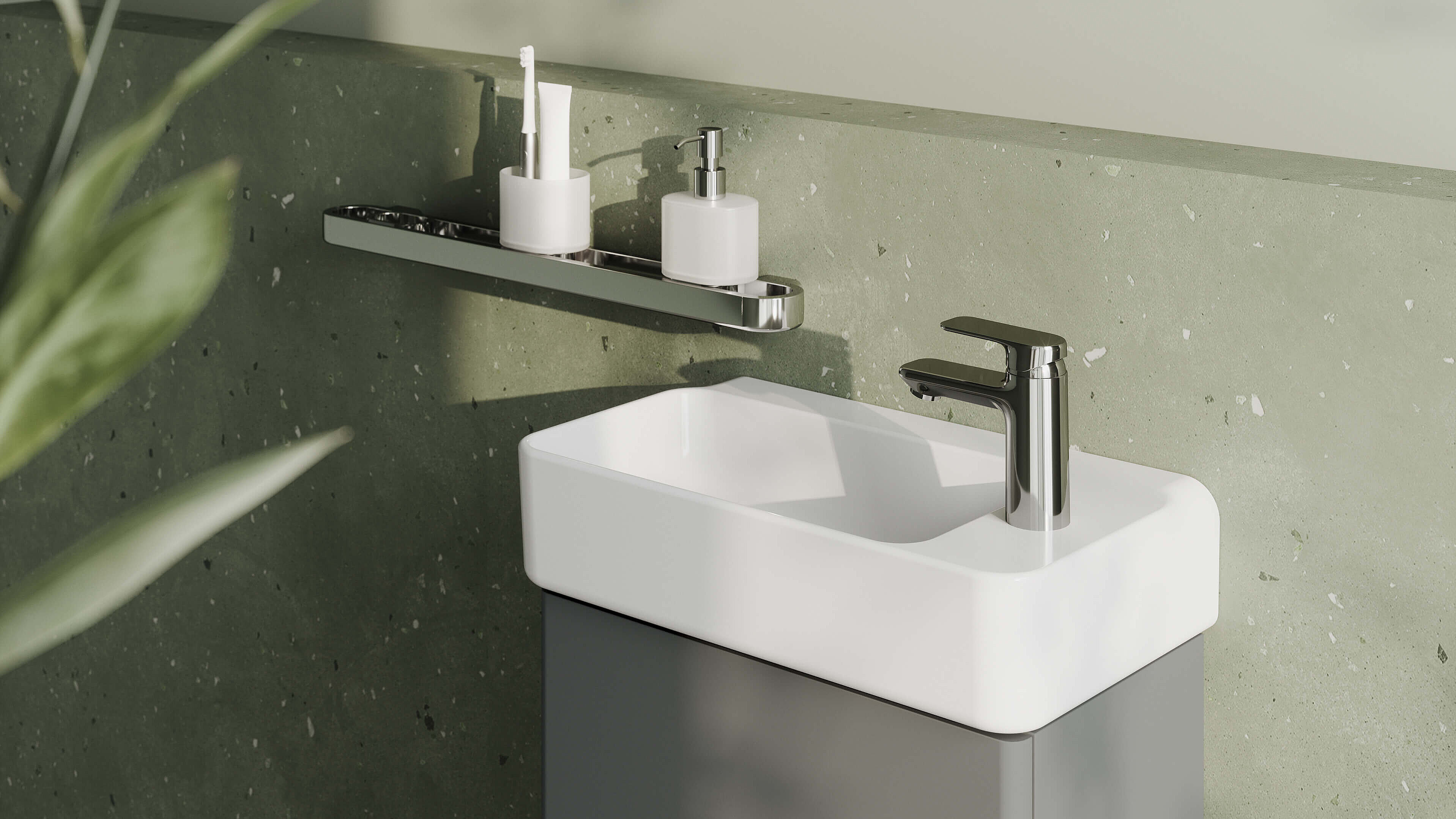 Handwaschbecken Gäste-WC eckig Leano  FOR Badwelt