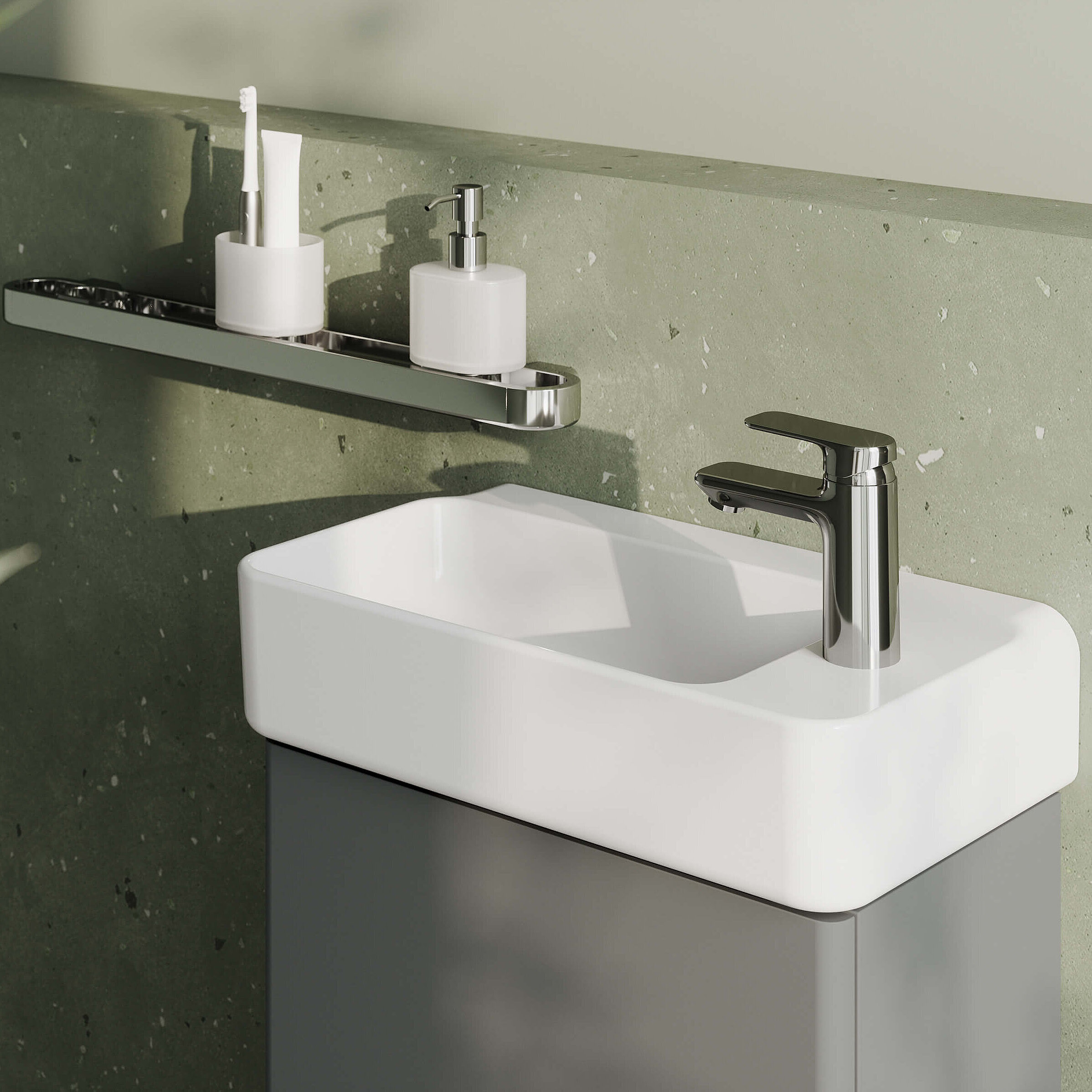 Handwaschbecken Gäste-WC eckig Leano FOR Badwelt