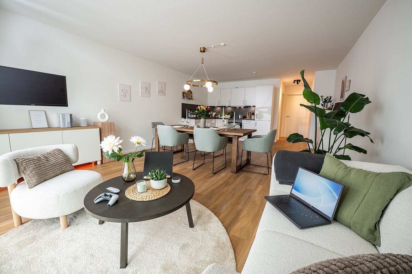 Unternehmensgruppe Kleespies, Foto Jörg Puchmüller Wohnbereich, Landwehr Quartier, Hattersheim am Main