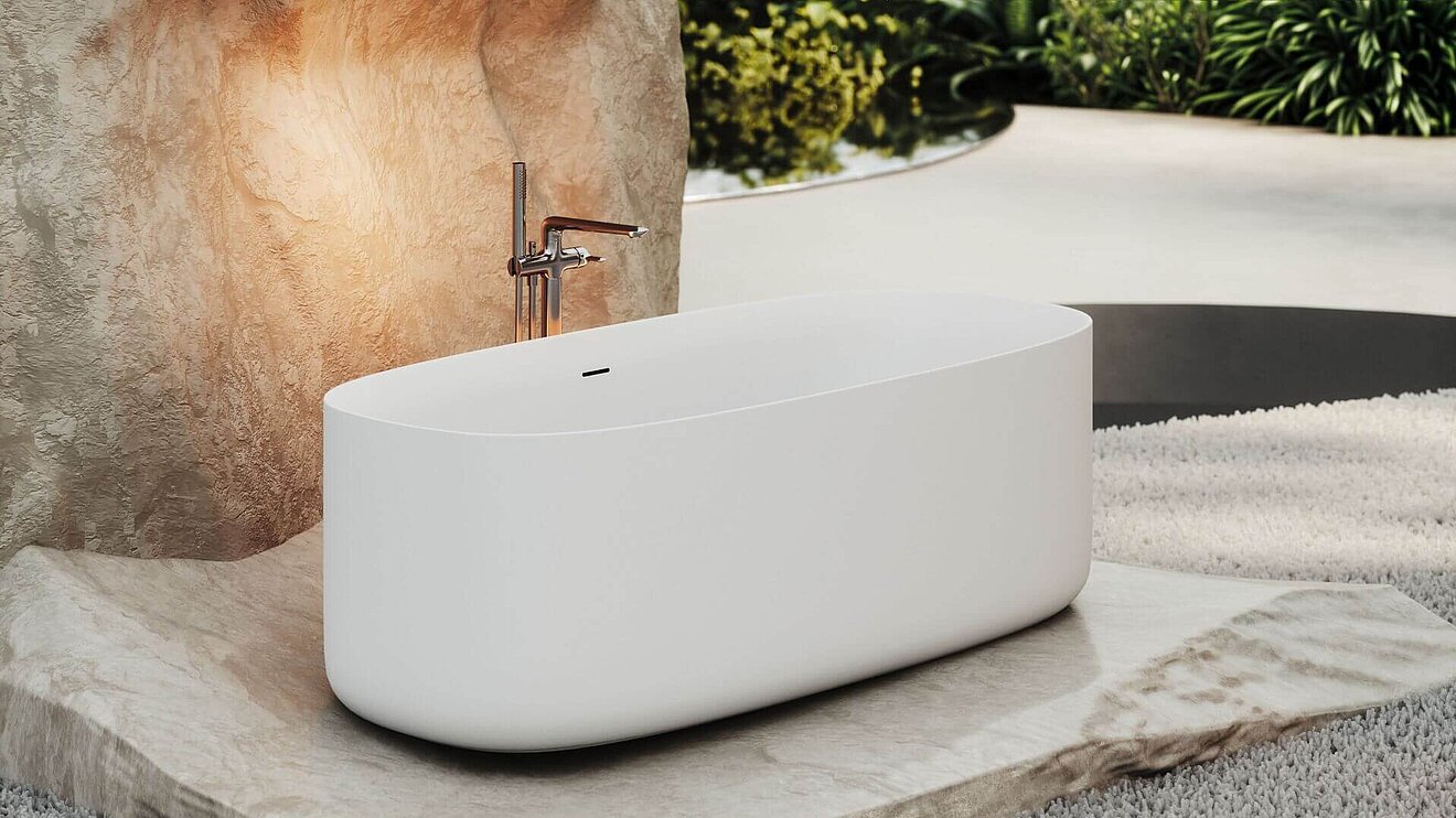 FOR Odivis im HOME-Haus 2025 Badezimmer Monolithen Badewanne