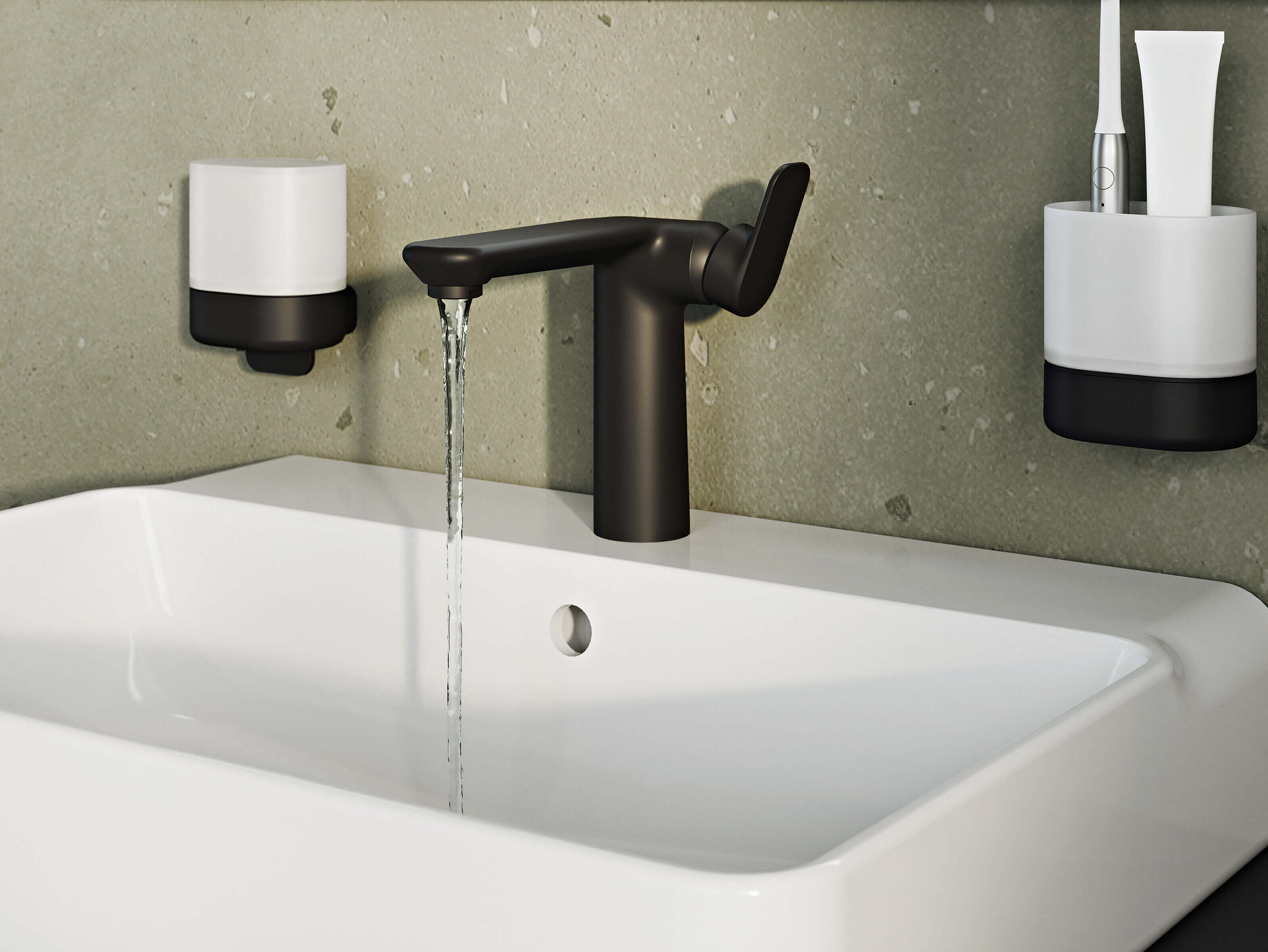 Design Waschtisch und Armaturen Leano FOR Badwelt