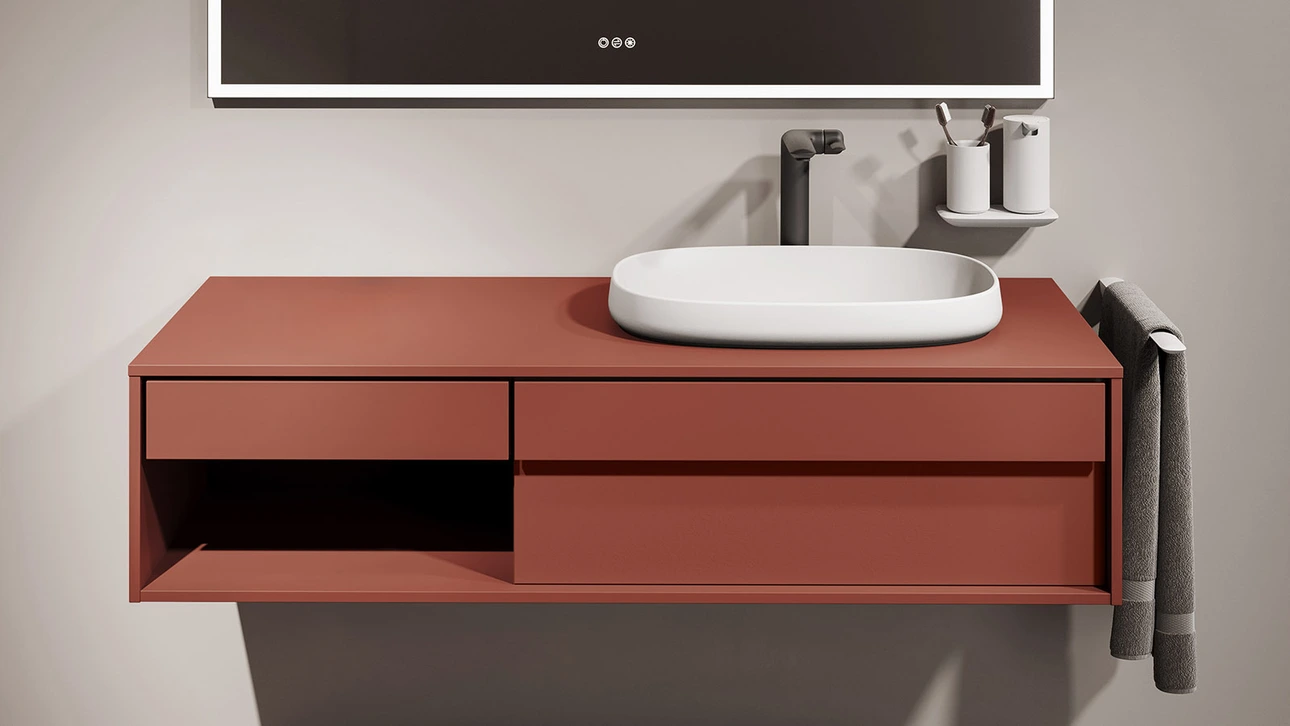 FOR Odivis Konsolenanlage Waschtischunterschrank Herbstwald matt