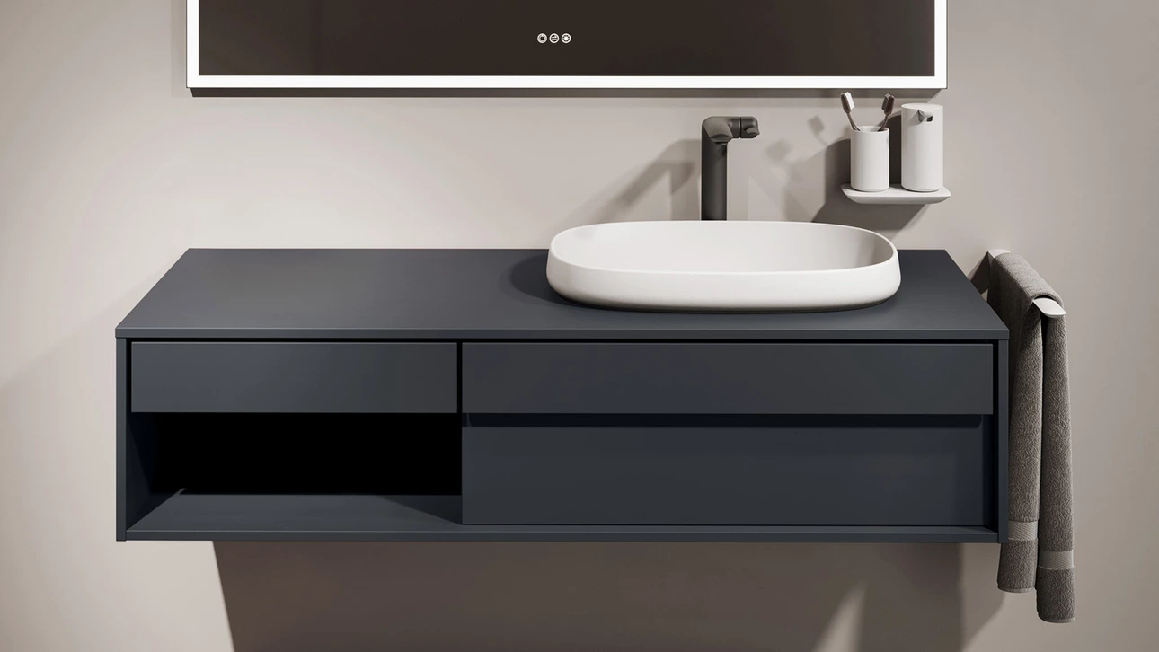 FOR Odivis Konsolenanlage Waschtischunterschrank Nachthimmel matt 