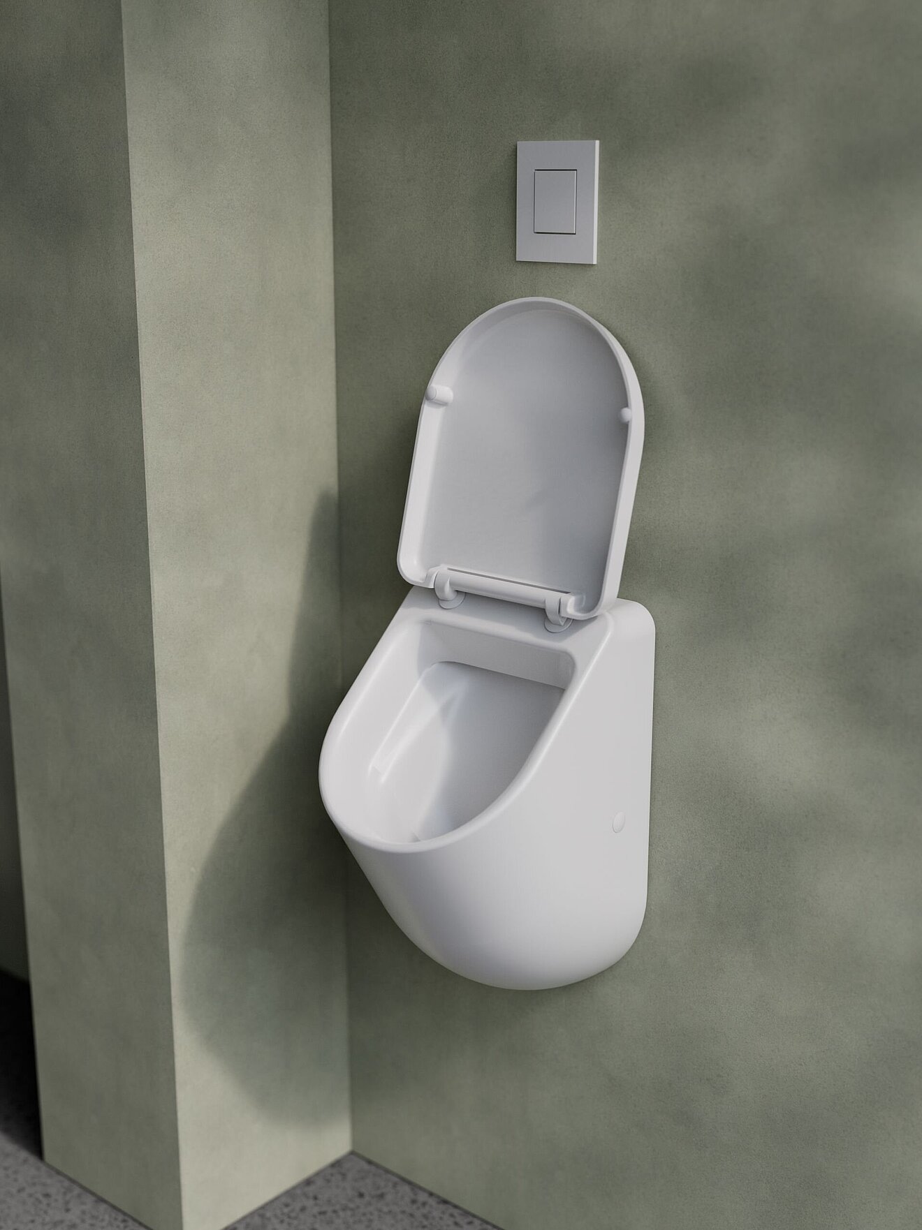 FOR Leano Urinal Deckel geöffnet