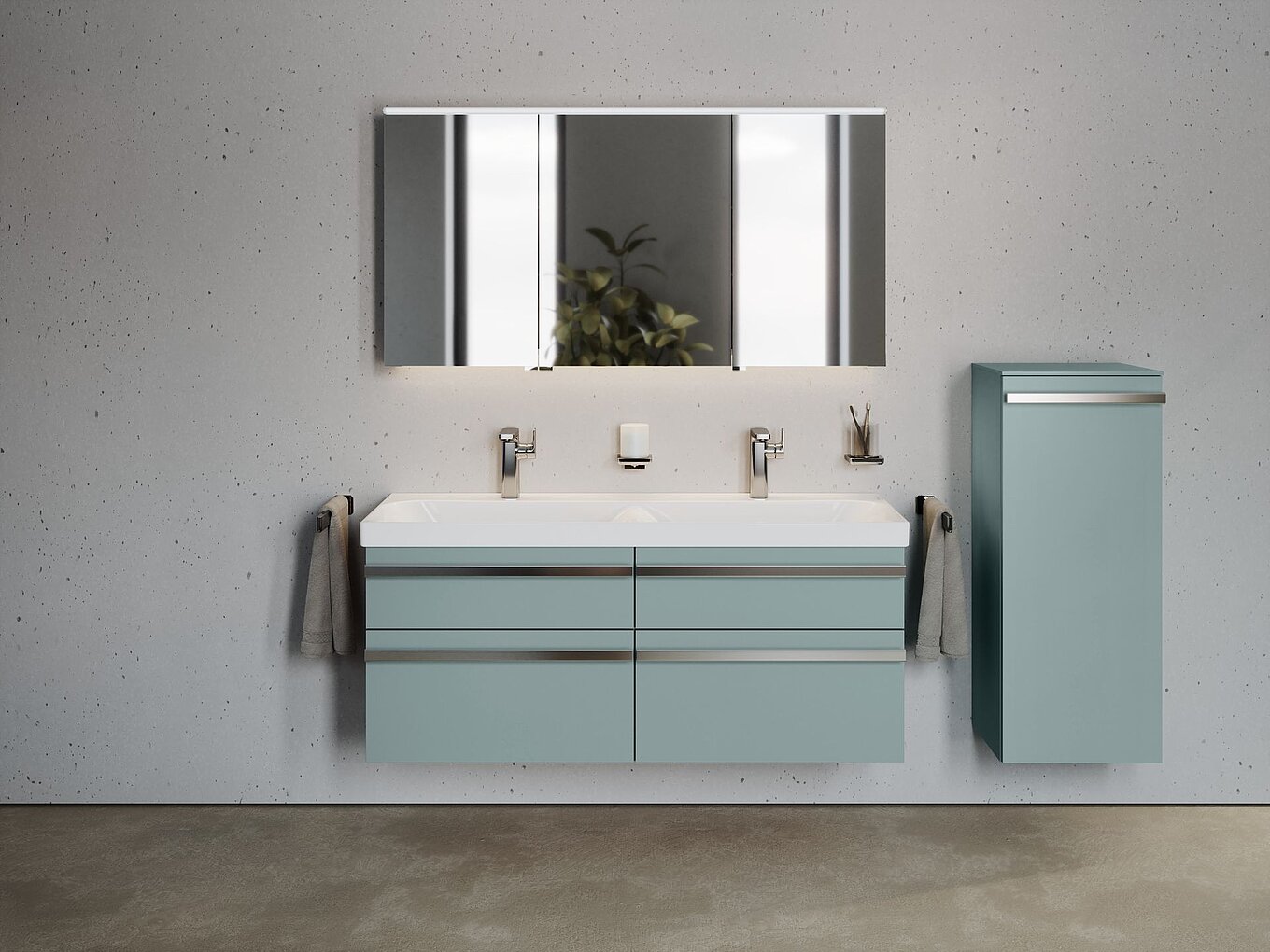 FOR MyStyle Waschtischanlage, Badmöbel Eisblau