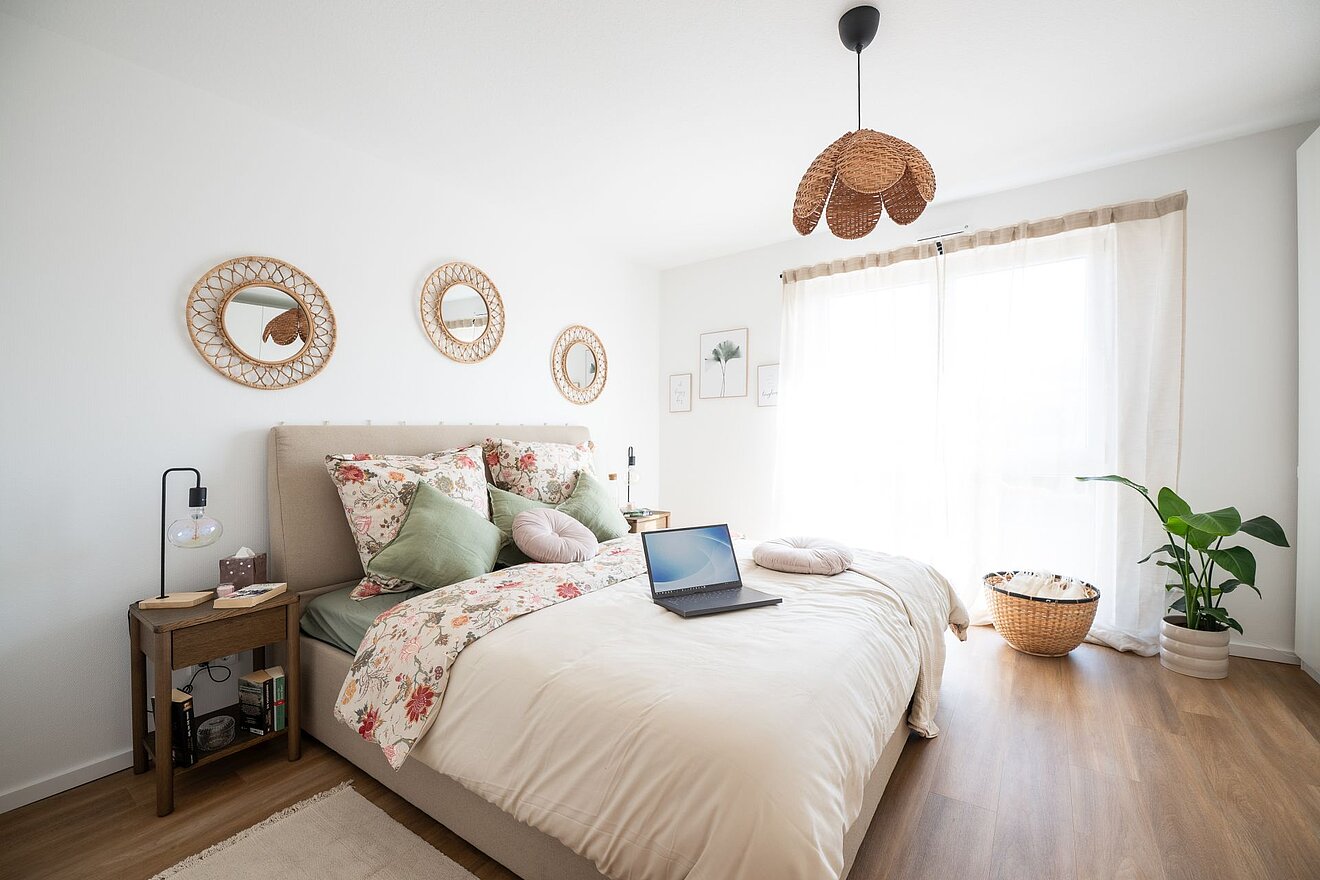 Unternehmensgruppe Kleespies, Foto Jörg Puchmüller Schalfzimmer, Landwehr Quartier, Hattersheim am Main