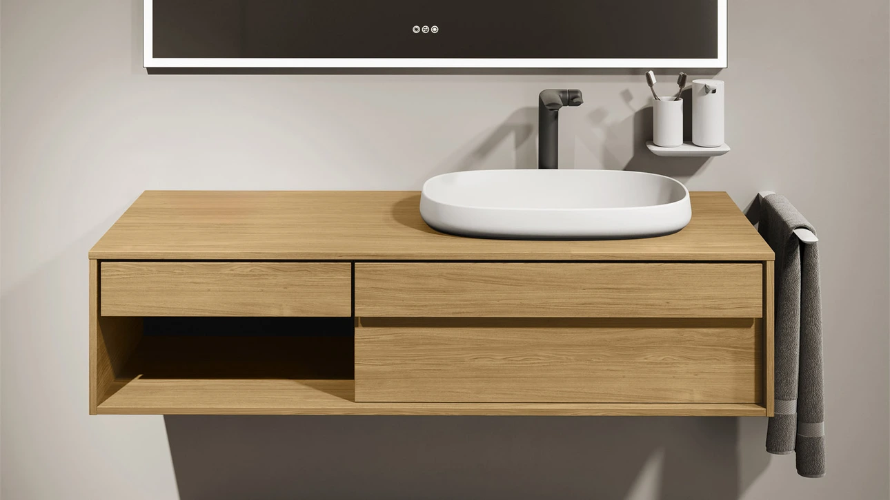 FOR Odivis Konsolenanlage Waschtischunterschrank Eiche authentic 