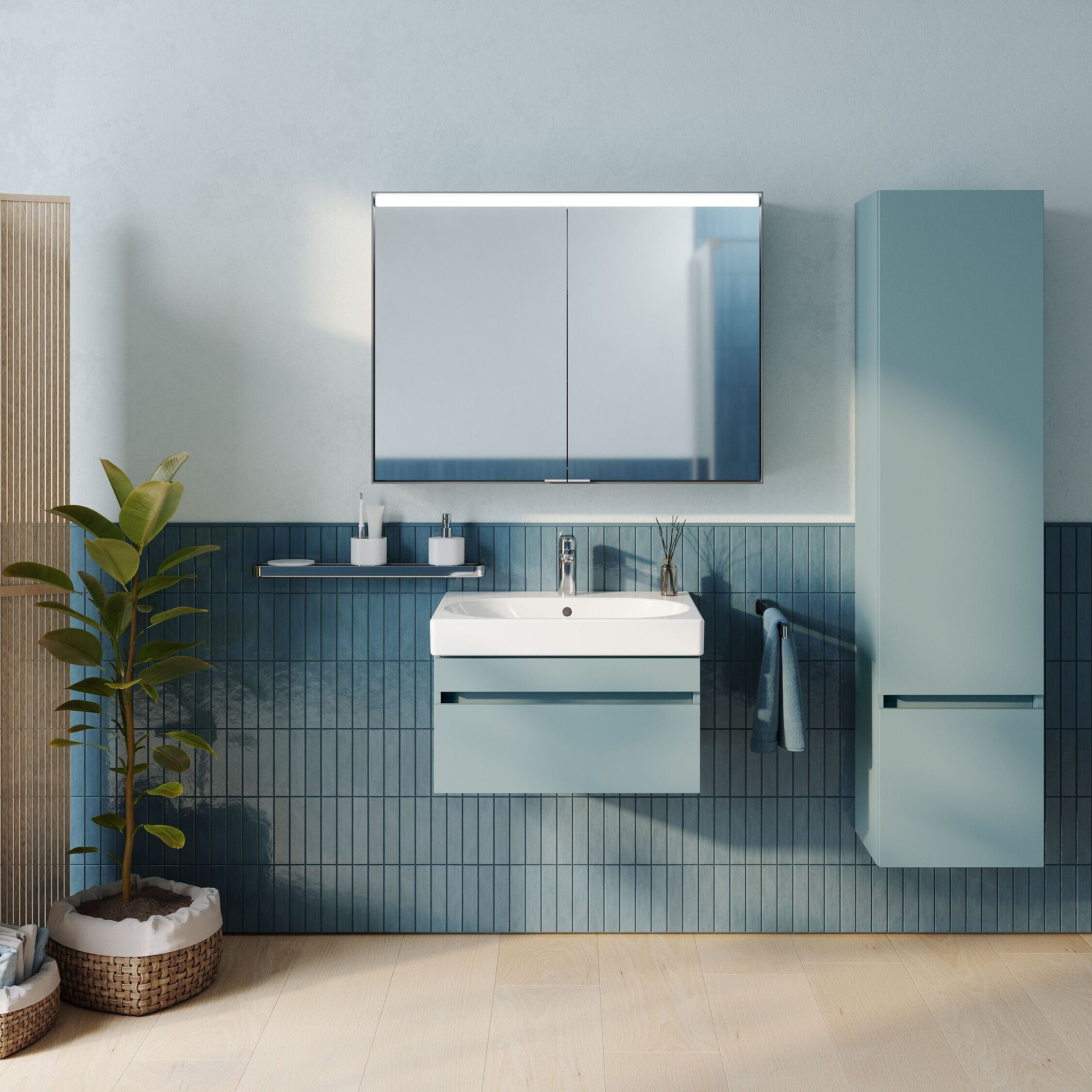 FOR Tavona Waschtischanlage eisblau