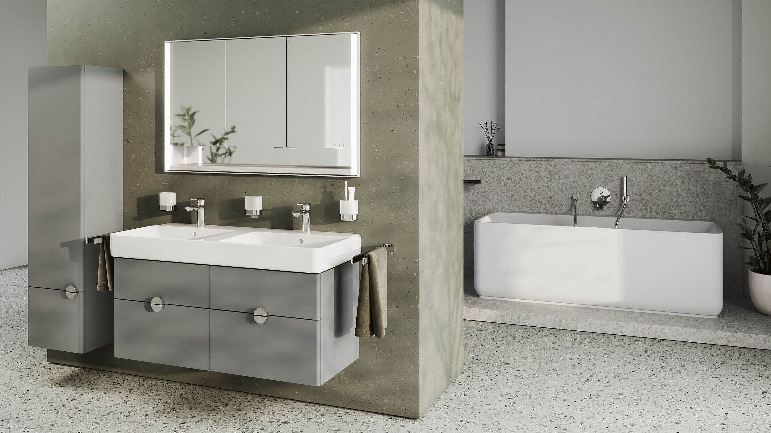 modernes Design Badezimmer für individuellen Wellness Moment Leano FOR Badwelt